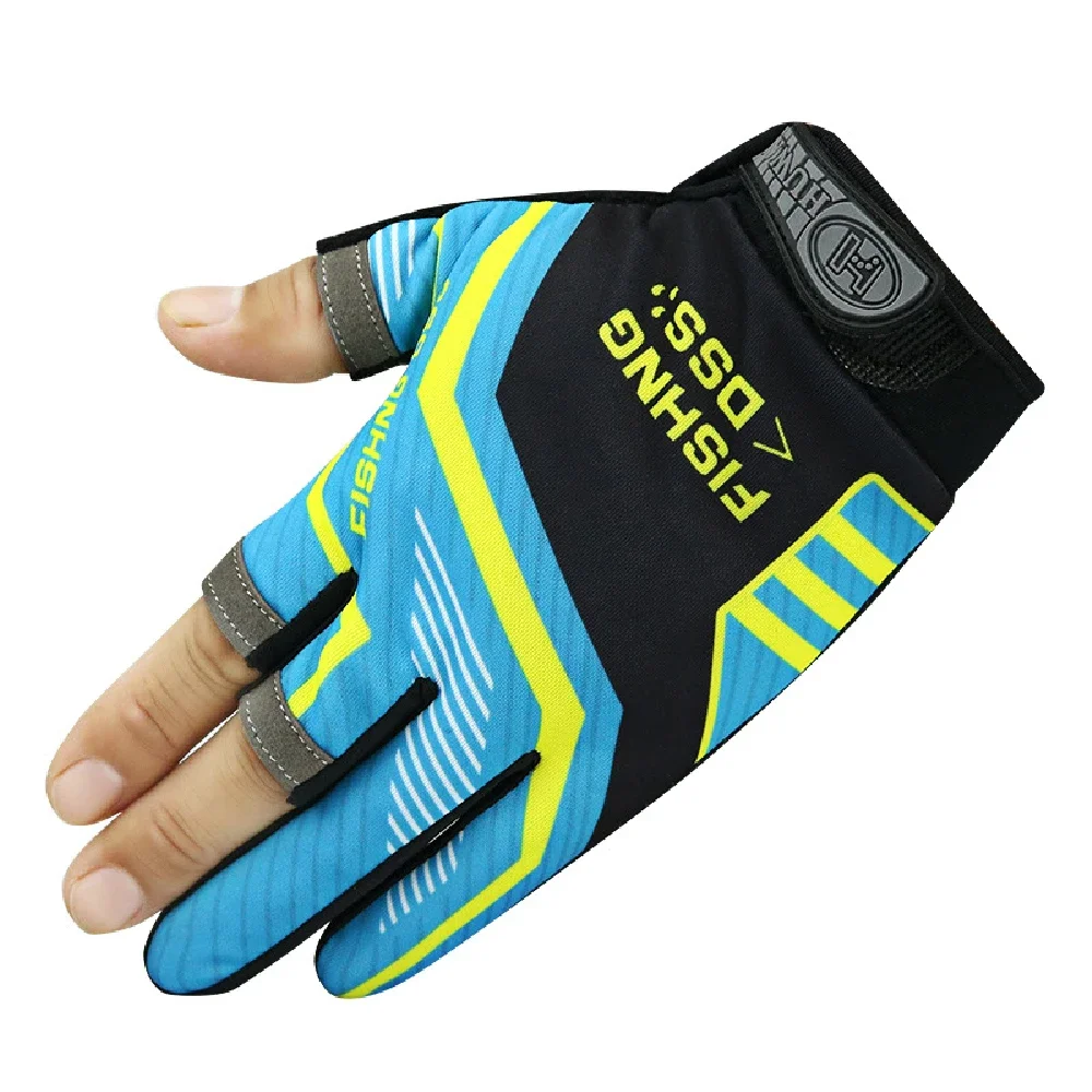 Three Fingers Cut Fishing Gloves Tool Men Anti-slip Outdoor Fishing Gloves Accessories Fish Finder Elasticity Glove