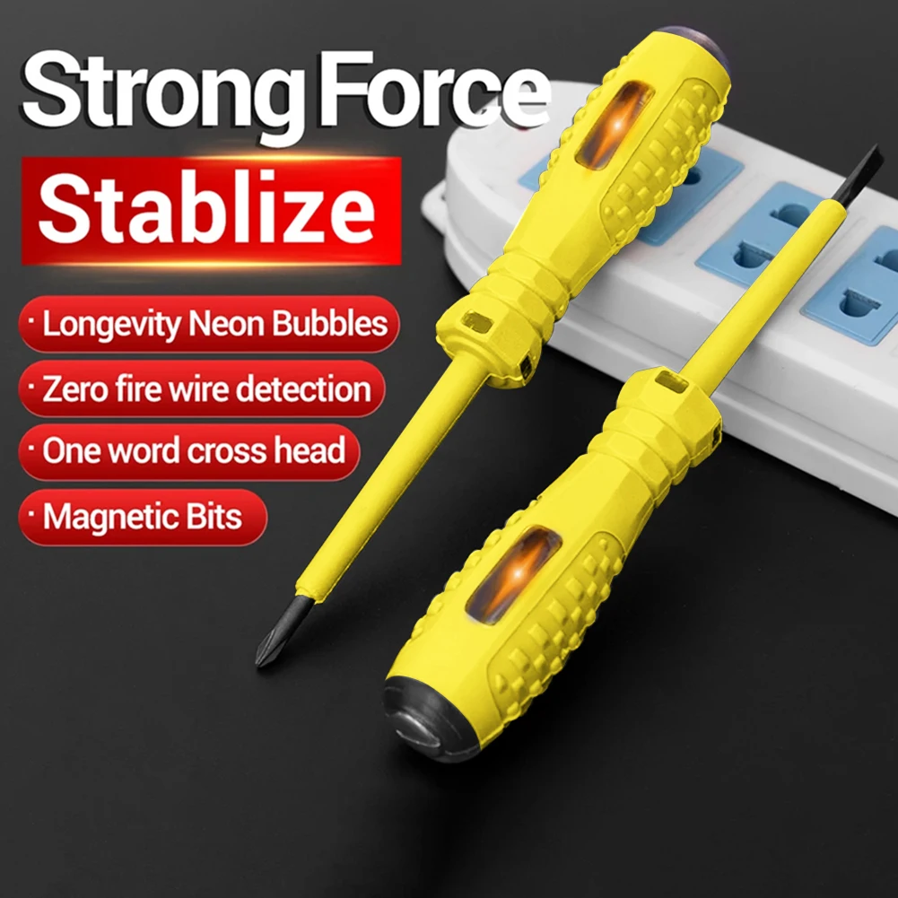 

Non-Contact Digital AC Voltage Indicator Electrician Tester Pen Induction Test Voltmeter Slotted Cross Screwdriver Hand Tool