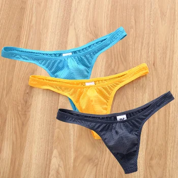 3 pezzi moda tinta unita uomo intimo maglia boxer slip sportivi mutande traspiranti vita bassa grandi tronchi ragazzi perizoma sexi 1