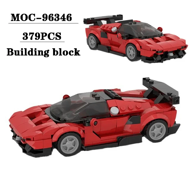 

Building block MOC-96346 series eight grid sports car splicing model 379PCS children boys birthday Christmas toy gift ornaments