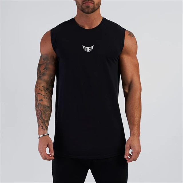 Summer Compression Gym Tank Top Men Cotton Bodybuilding Fitness Sleeveless T Shirt Workout Clothing Mens Sportswear Muscle Vests 1