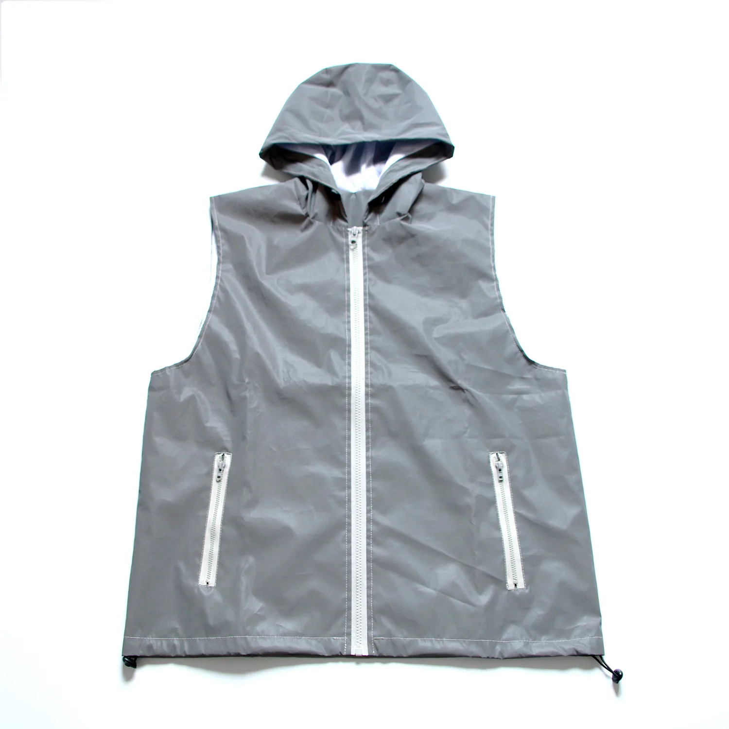 2022 New Arrival Reflective Hooded Vest Mens Nightclub Hip Hop Reflect Light Waistcoat Outdoor Sport Sleeveless Jacket Vests AliExpress