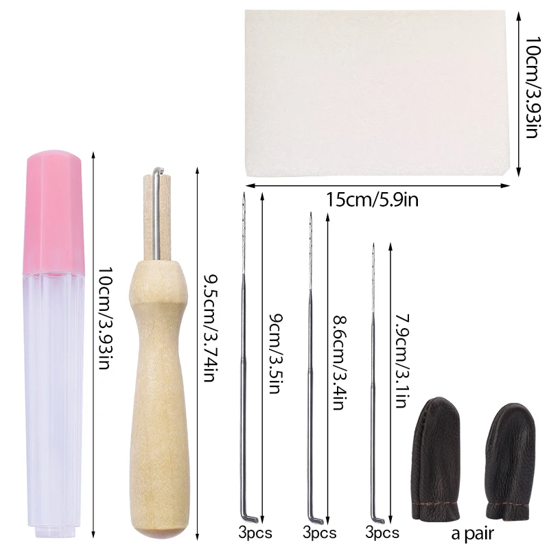 Fenrry DIY Craft Wool Felting Needles Set Felting Starter Kit Pocked Needles Set with Wooden Handle Wool Felt Tool Needle Bottle wool felting kit needle felt kit wool felting needles