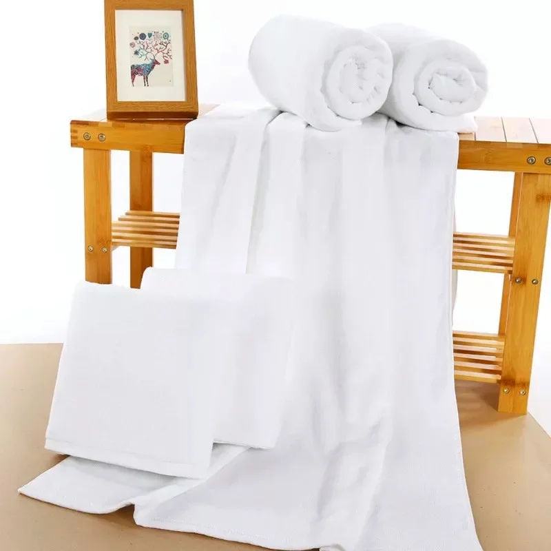 5 Pieces White Color 5 Stars Hotel Bath Towel 80 x 160 cm High Quality 800 Grams Bath Towel Customize