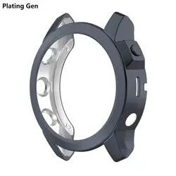 Deluxe TPU Smartwatch Protective Shell with Strap Bumper - Fenix 7s 7spro (Plating Gun)