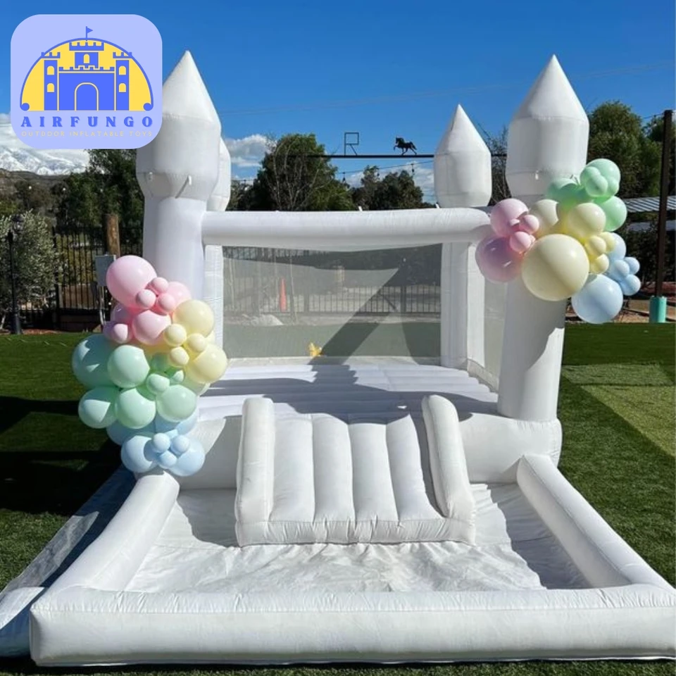 Kids Inflatable Bounce House with Slide and Ball Pit