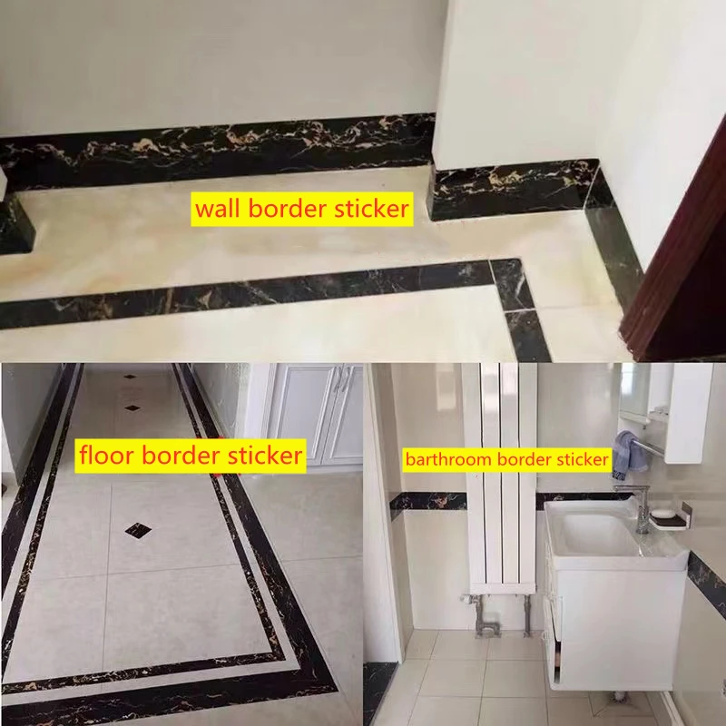 Self Adhesive Baseboard Sticker Kitchen Shower Curtain Floor Wall Border Wallpaper Waterproof Peel & Stick Home Decor 10/12/15cm Wall Stickers Self Adhesive Stickers Self Adhesive Wallpaper Kitchen Wall Sticker Adhesive Wallpaper