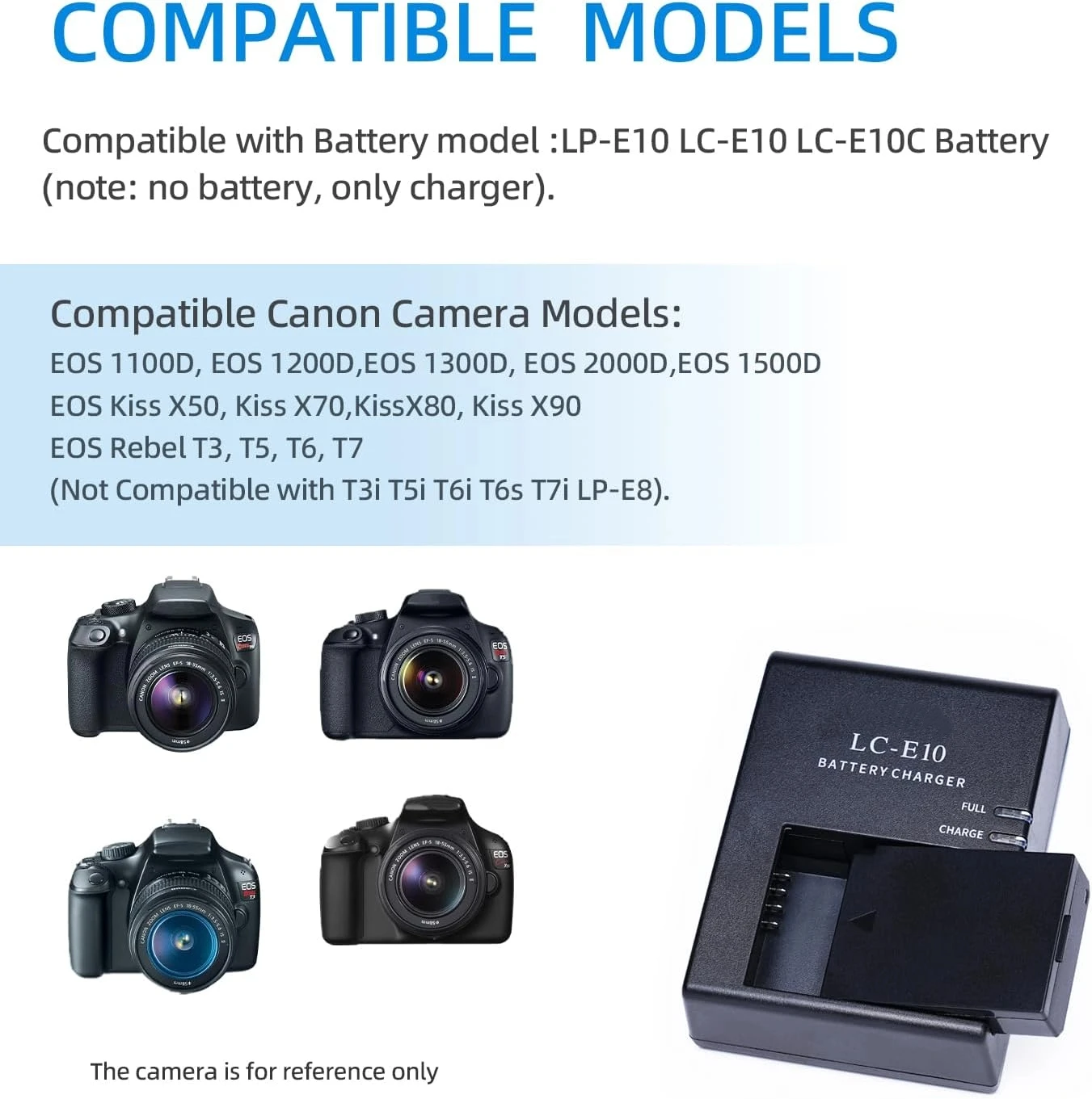 KUTOU New LC-E10C Camera Battery Charger For Canon LP-E10 Battery EOS 1100D 1200D 1300D KISS X50 X70 X80 Rebel T3 T5 T6 Cameras