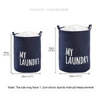 Home Laundry Basket Linen Cotton Foldable Laundry Hamper Waterproof Clothes Toys Organizer High Capacity Bathroom Storage Basket 6