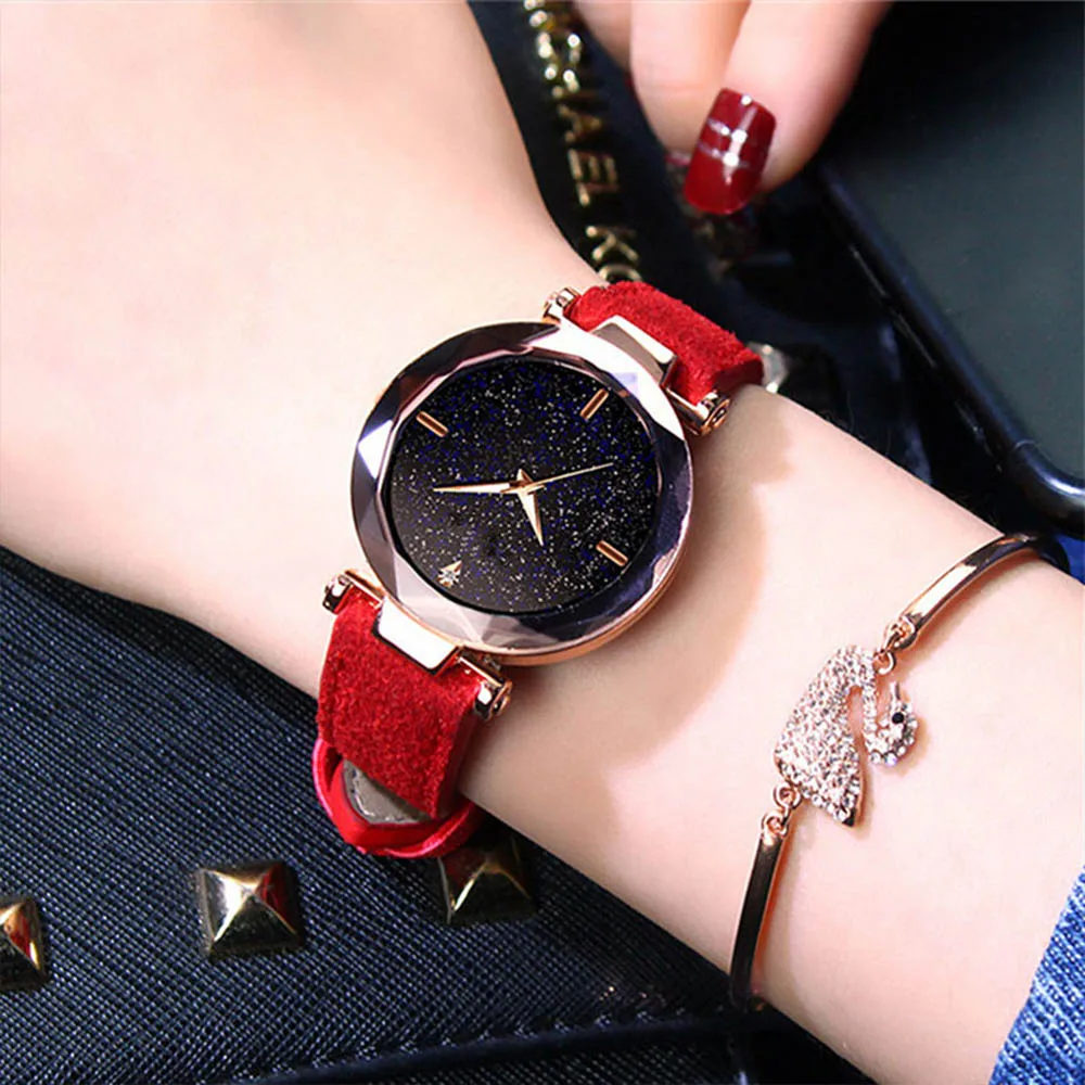 Женские часы 2023 года, роскошный Кристальный циферблат, звездное небо, новый стильный Кварцевые наручные часы, женский браслет, женские часы, подарок, Moda Mujer
