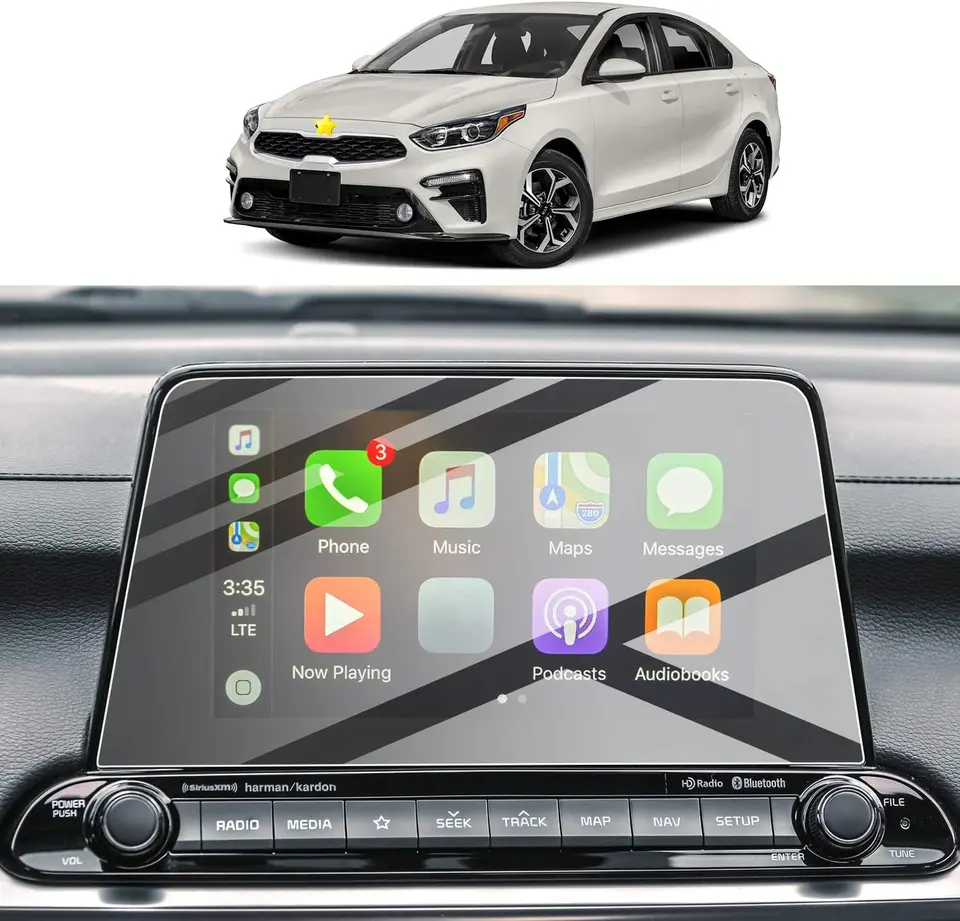 thumbnail image 2 of Tempered Glass Screen Protector For Kia Forte 2019-2023 - 8 Inch Touch Screen Protection 2 of 9