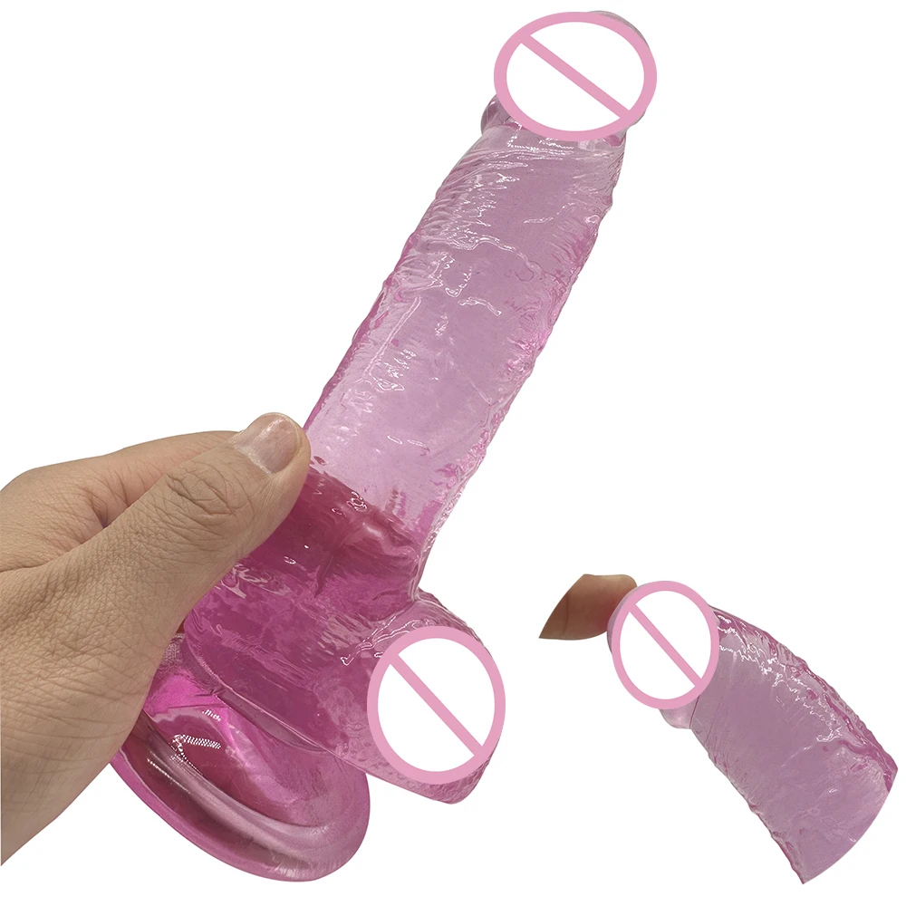 Dildo Realistic For Women 7.1inch Long Soft Jelly Dildo Suction Cup Penis Female Masturbation Fake Dick 18+ 3.9cm Thick dildo.