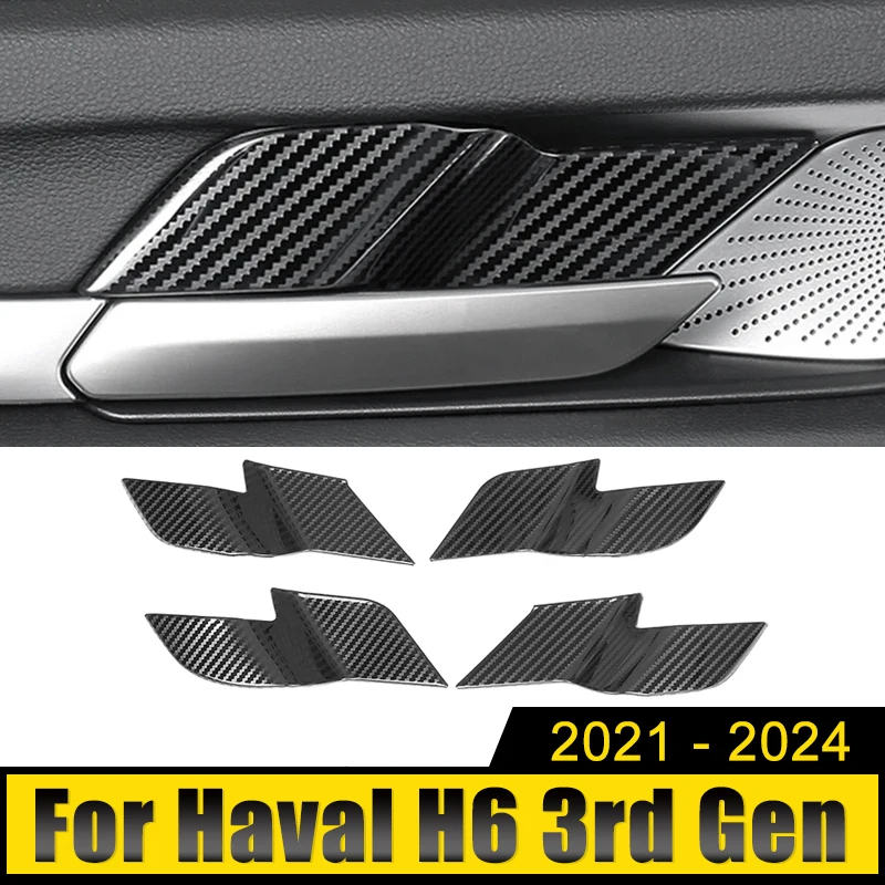 Для Haval H6 3rd Gen GT 2021 2022 2023 2024 HEV PHEV H6S, внутренняя дверная ручка автомобиля из нержавеющей стали, крышки для фотооборудования