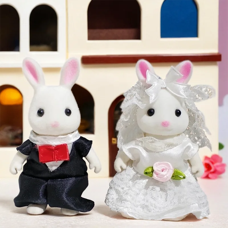 Miniature Dollhouse Furniture Forest Family Accessories For Dolls Bunny Kit Dolls Animals Children's Kitchen Toy 1:12 For Girls dollhouse furniture set doll house toys pretend kitchen toys kitchen toys animal toy set