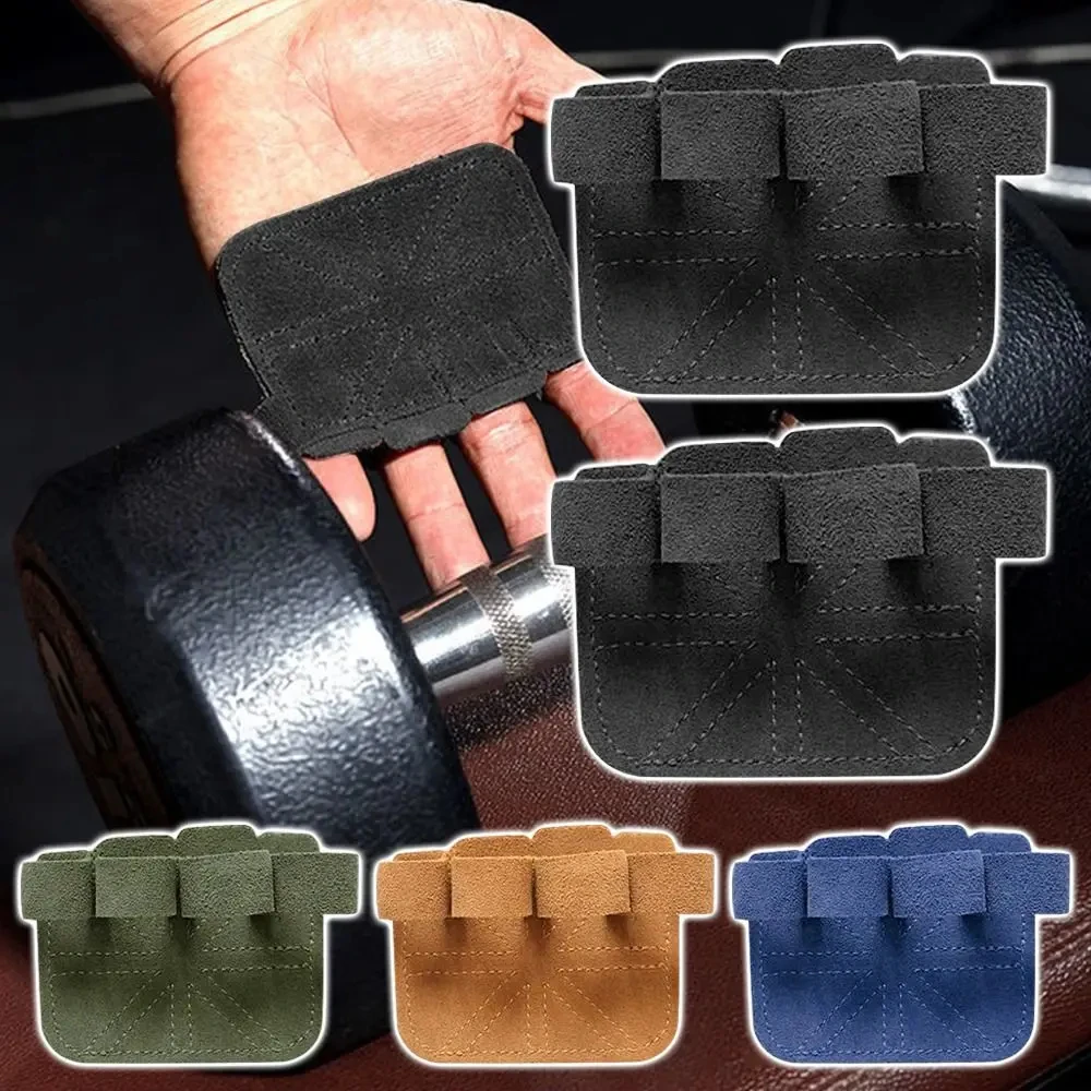 Description Picture 2 of itemCowhide Gym Gloves Grips Anti-Skid Weight Power Belt Lifting Pads Deadlift Belt Workout Crossfit Fitness Gloves Palm Protection