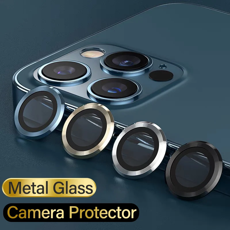 Metalen Ring Camera Lens Protector Glas Voor iPhone 11 12 13 14 Pro Max Volledige Cover Camera Protector Voor iPhone 14 Plus 12 13 Mini_voghion.com