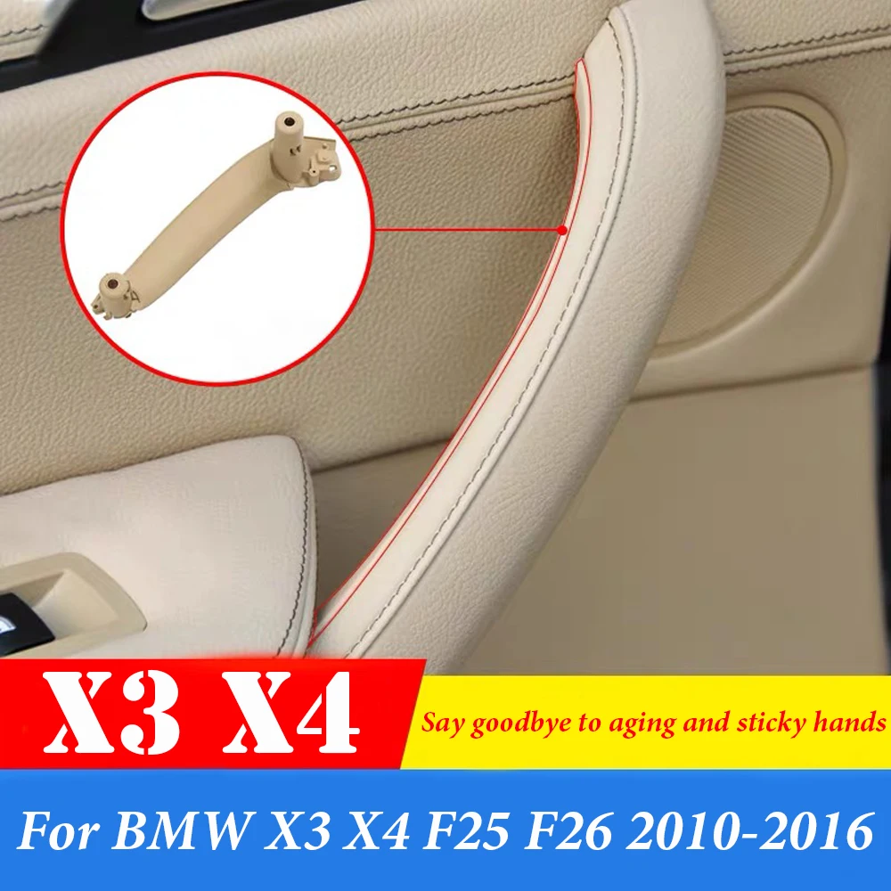 

1Set LHD Car Front Left Door Inner Handle Pull Trim Door Interior Panel Handle For BMW X3 X4 F25 F26 2010-2016