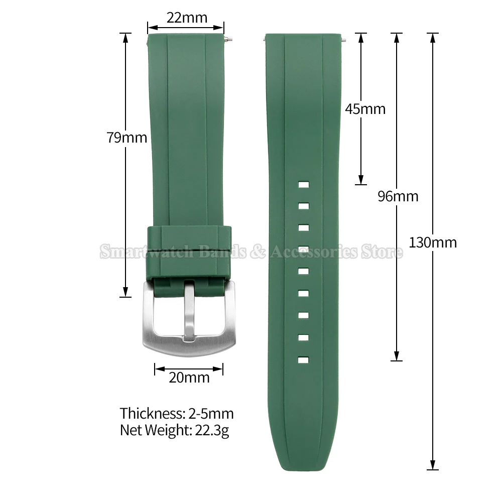 Silicone Quick Release Watch Strap - Universal Wrist Band for Smartwatch Accessories
