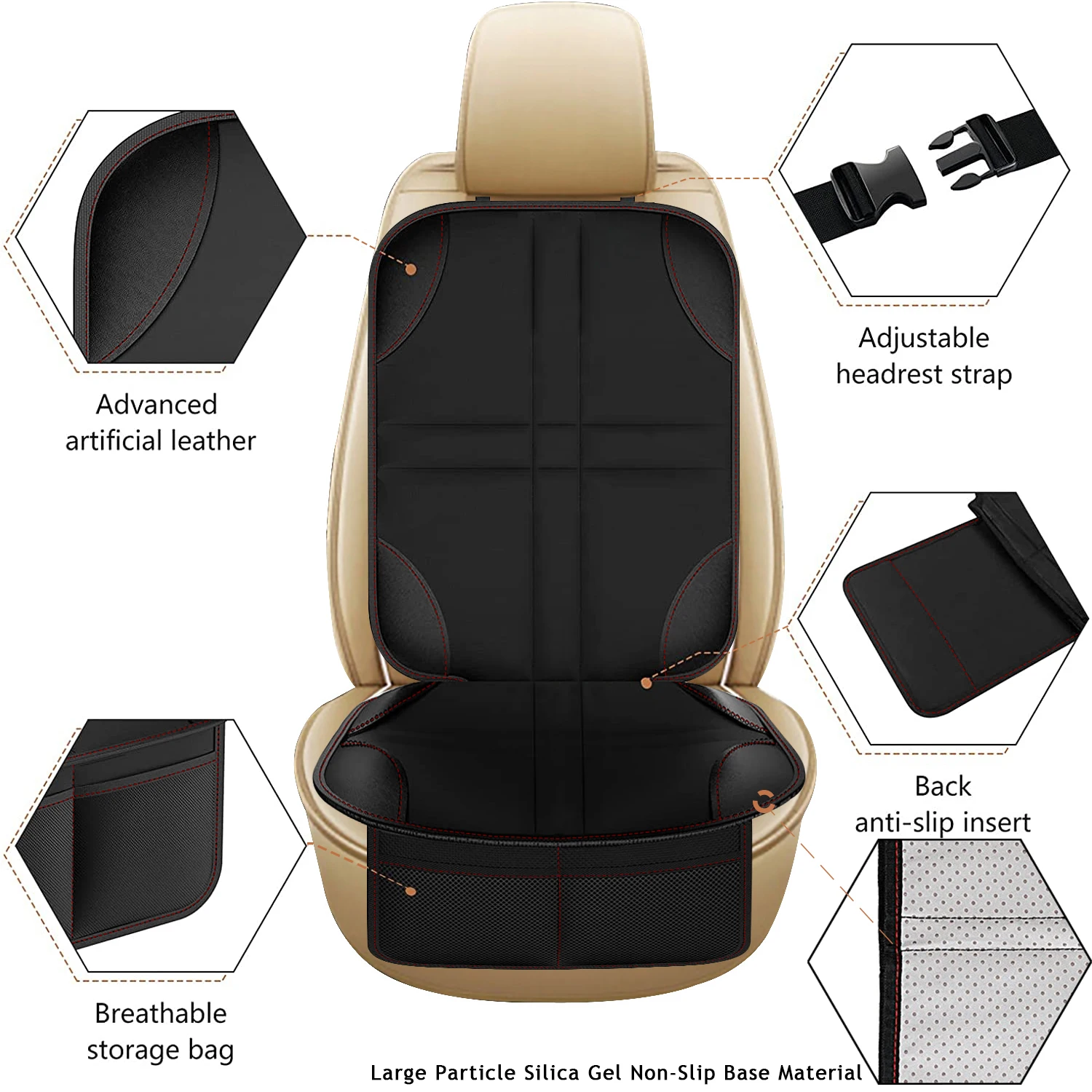 Universal Car Seat Protector for Child Baby Pet Waterproof Non-Slip Anti-Scratch Durable Auto Interior Cushion Cover Pocket
