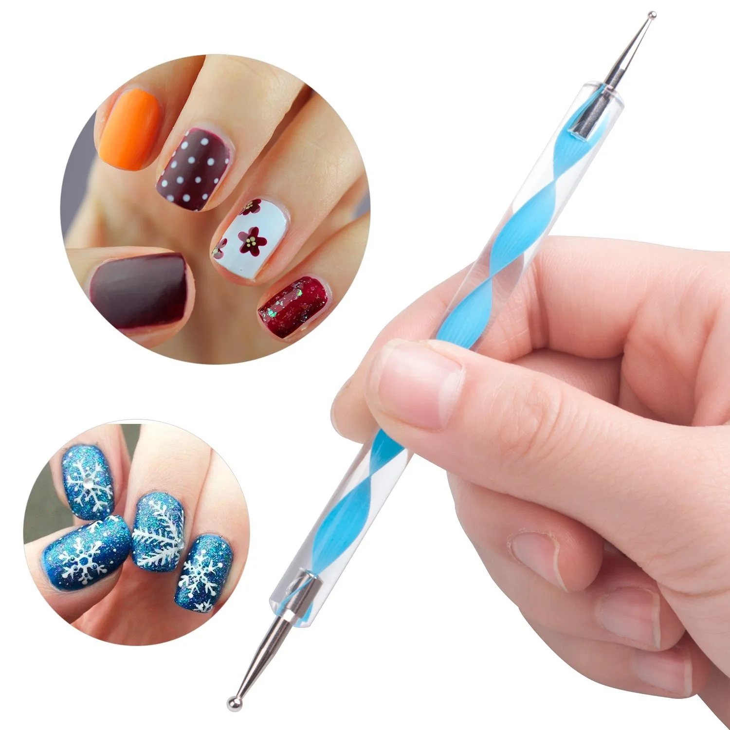10PCS Dotting Tools Set For Nail Art, Embossing Stylus For Painting 2 Way Dotting Pen 4