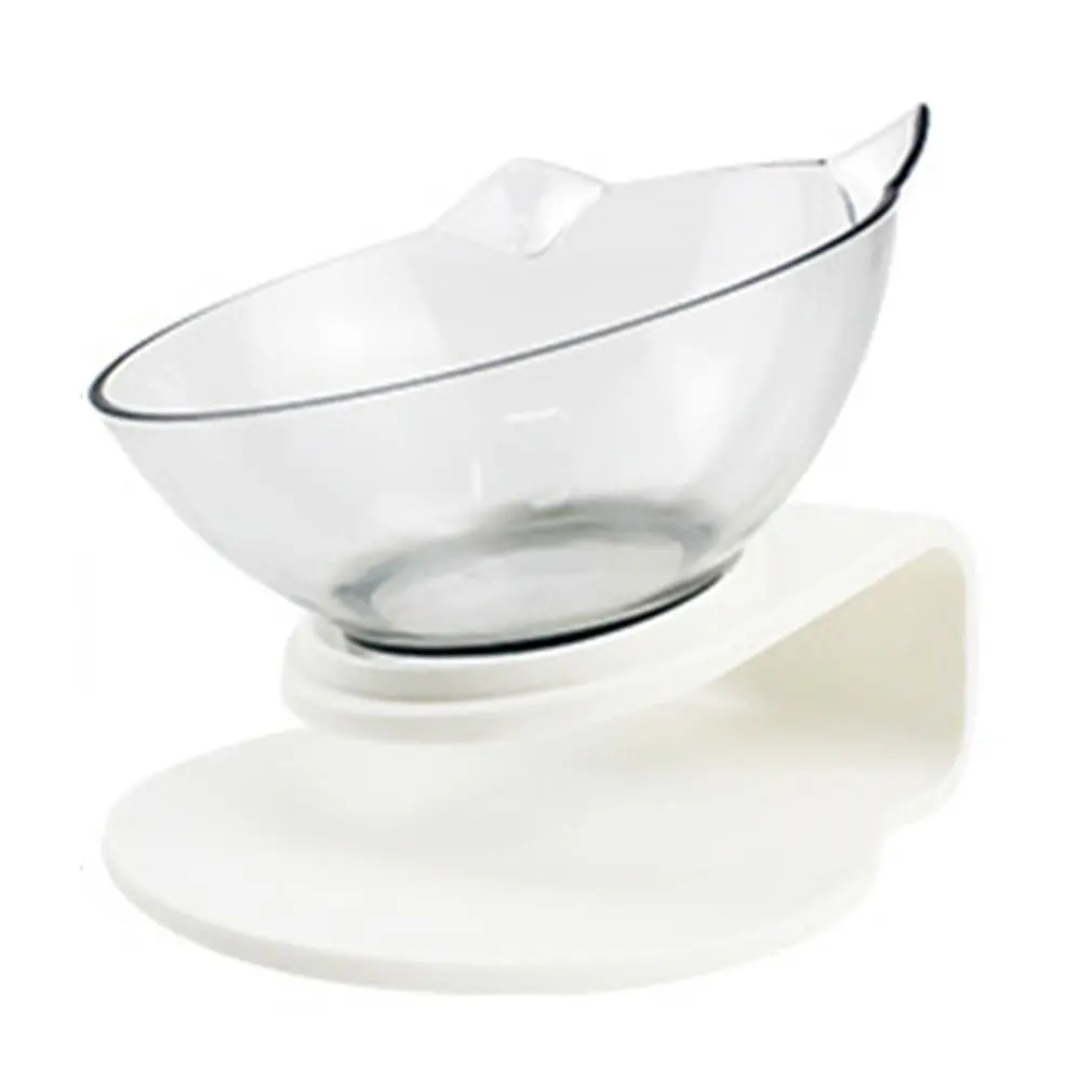 

Нескользящая двойная миска для кошек с подставкой, защита шейного позвонка, наклон, миска для корма собак, прозрачная, как материал, товары для домашних животных