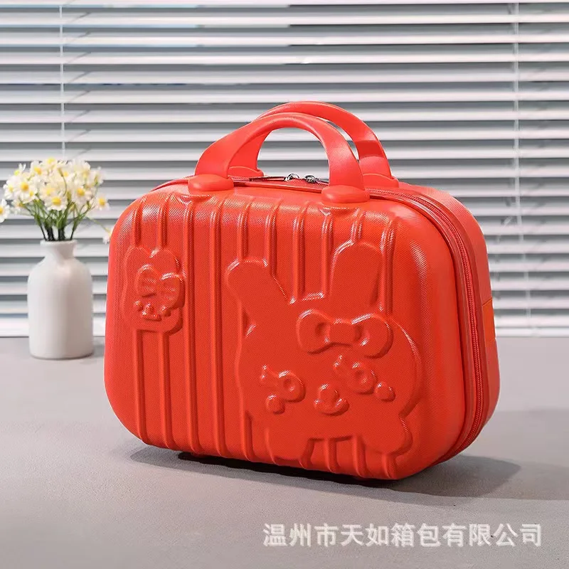 Cute Bear Traveling Makeup Box 14 Inch Handheld Luggage Cartoon Storage Bag Password Box Gift For Bridesmaids 5