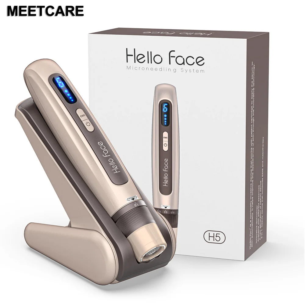 Original H5 Hydra Microneedle Pen Hydrapen with 4-pole EMS Microcurrent Mesotherapy Infusion Carrier Dessence Device Skin Repair