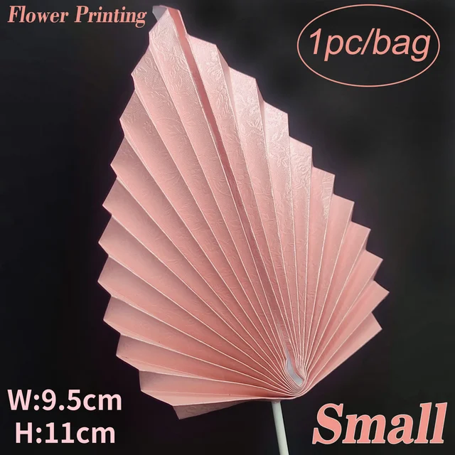 Palm Spear Cake Topper Happy Birthday Palm Leaf Decoration Cake Decorating Wedding Baking Dessert Table Party Favors Flower-Pink-Small