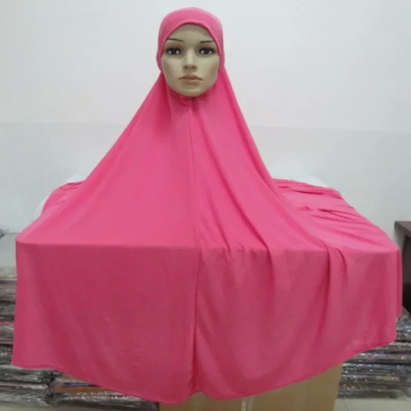 Muslim Hijab Large 120*110cm Islamic Turban Arab Instant Oversize Solid Color One Piece Long HeadScarf Headwraps for Women
