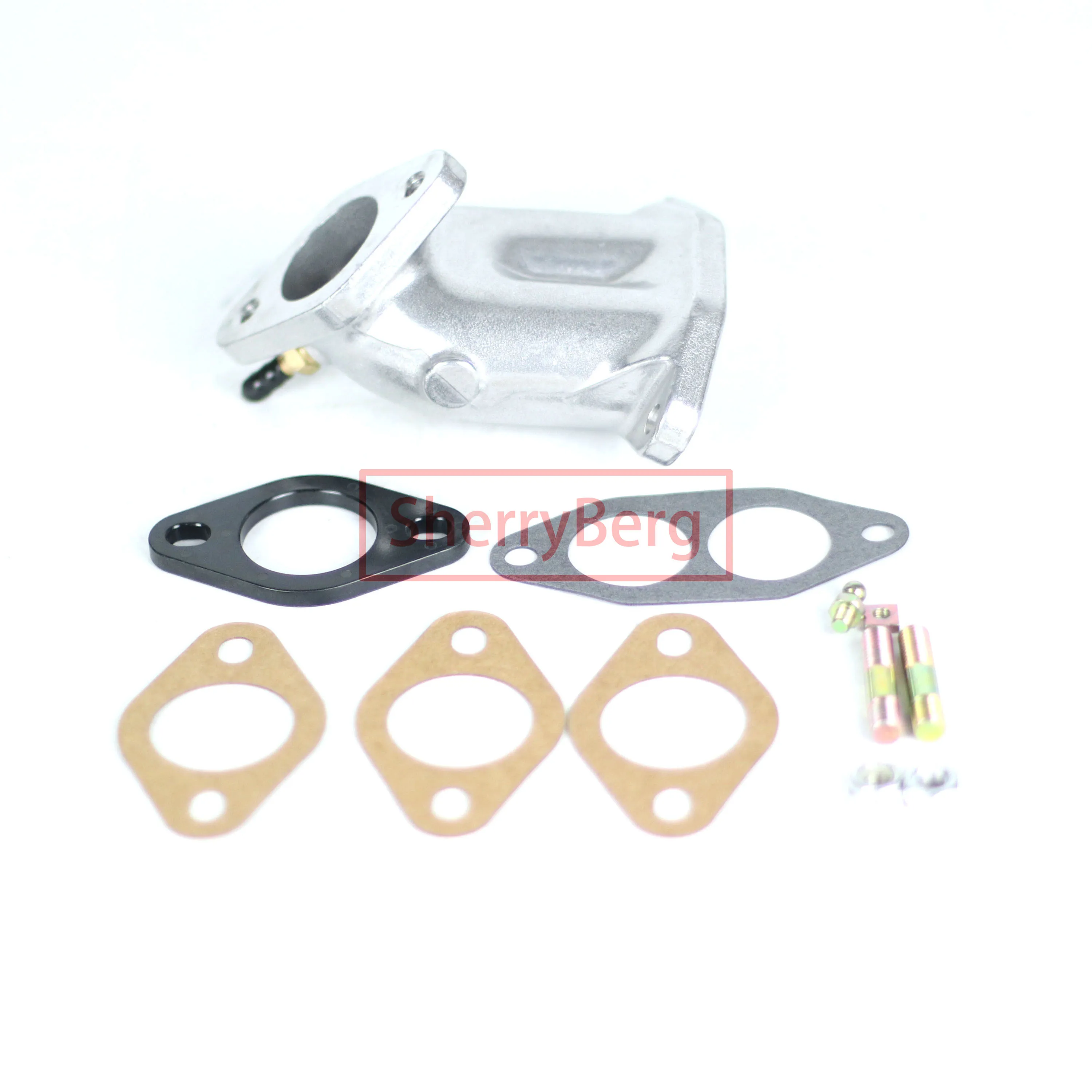 

SherryBerg Mainfold For EMPI Solex Intake Channel 34 Epc Ict Weber Carburetor for VW Beetle Karmann Ghia181 Type 1 / 3 Single