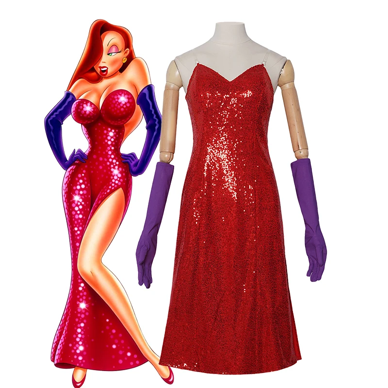 fitted lace wedding dress Jessica Rabbit Corset Costume Dress main image 0