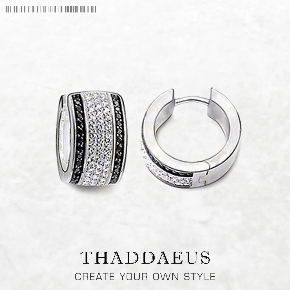 Kreolische Scharnier-Creolen im europäischen Stil, glamouröser feiner Schmuck, Geschenk aus 925er Sterlingsilber für Frauen