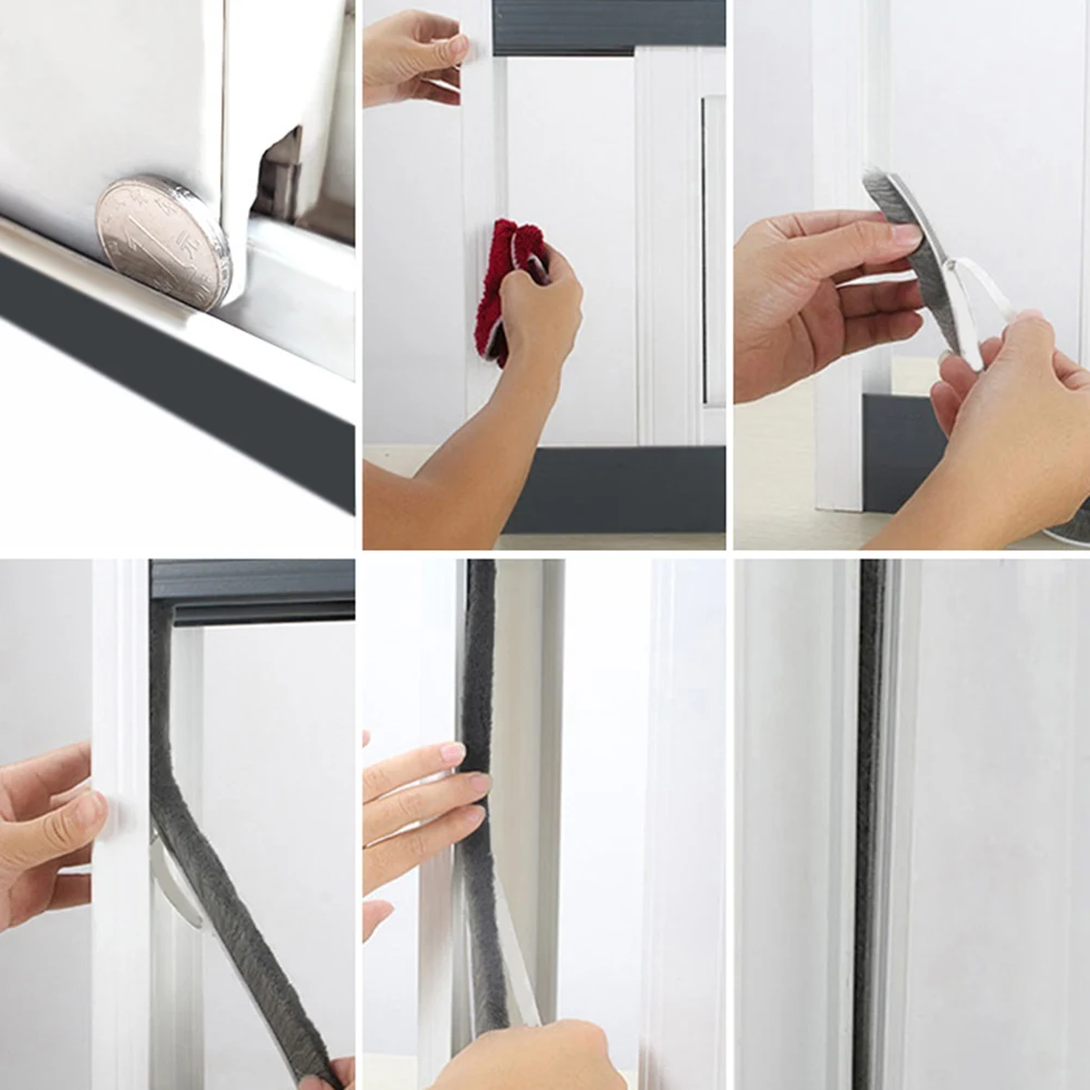 

Brush Strip Sealing Strip Brush Pile Door Window Sealing Strip Draught Excluder Gasket Seal Film Sound Insulation