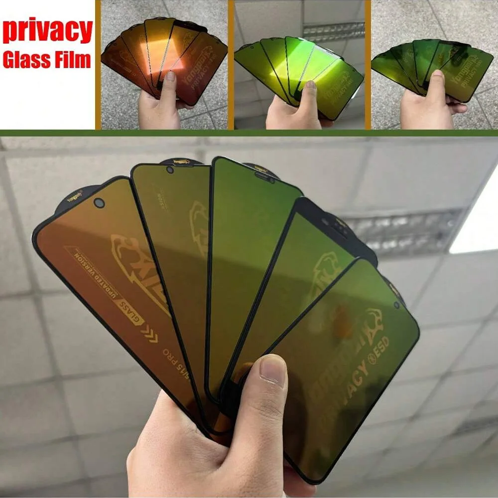 NNBILI 3Pcs Privacy Screen Protector Suitable for iPhone 17 16Pro Max Protective Film Bubble Free Scratch Full Coverage Gradient