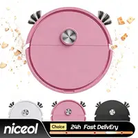 Robot aspirateur compact 3 en 1 pour voiture, machine de nettoyage intelligente légère, évitement automatique des obstacles pour poils d'animaux, sols durs et tapis 1