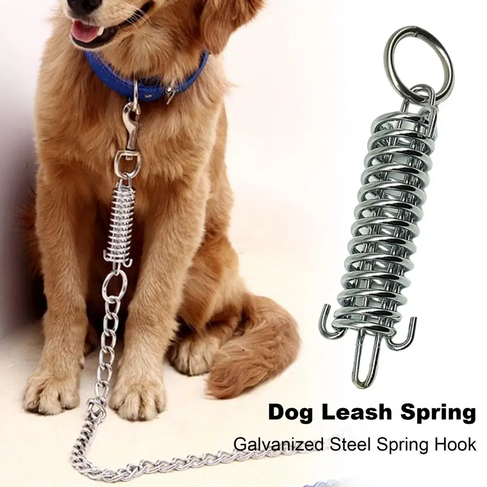 Strong Wind Tent Accessory Dog Leash Spring Heavy Duty Steel Dog Leash Shock Absorbing Spring Buckle for Training for Outdoor