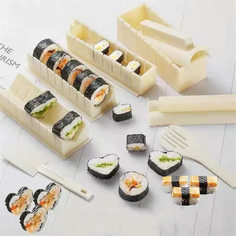 DIY Sushi Maker and Rice circular Mold Japanse Cake lovelike Mold Multifunctionele Mould square Sushi Making Tool Set Kitchen