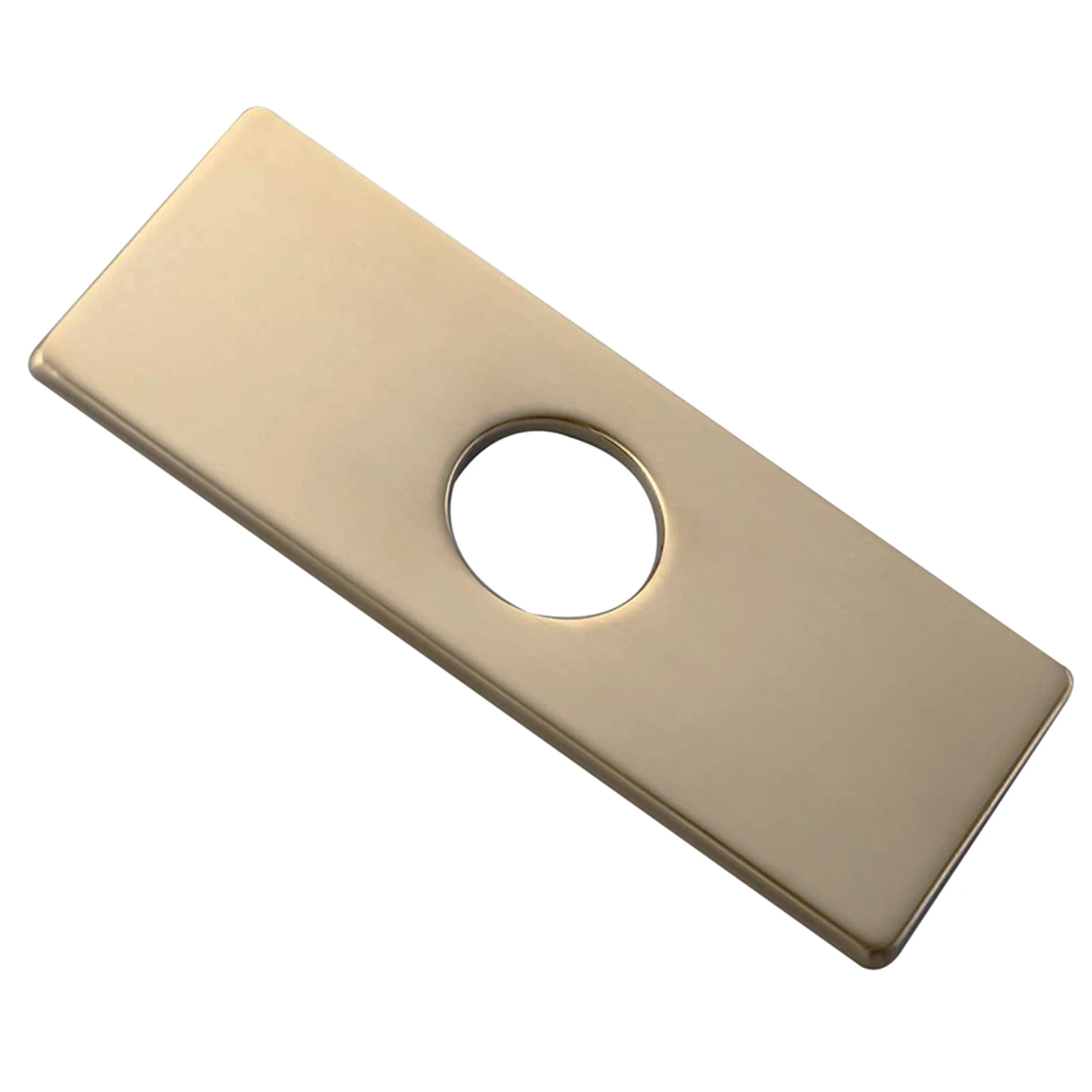 Wovier 6" 3-to-1 Rectangle Kitchen Faucet Cover Deck Plate Bathroom Kitchen Sink Faucet Hole Cover Deck Plate Escutcheo