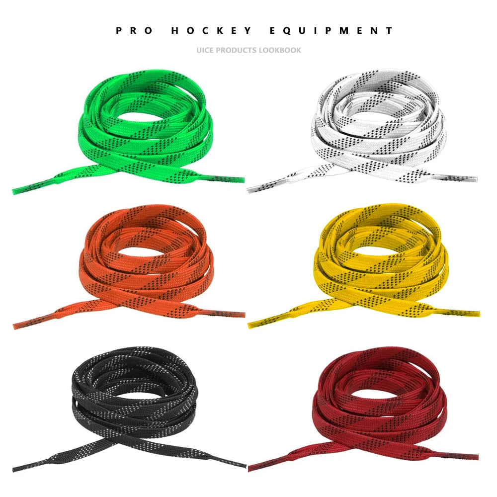 Hockey Skate Laces 84-120in Dual Layer Braid Waxed Tip Design For CCM BAU Ice Hockey Shoes