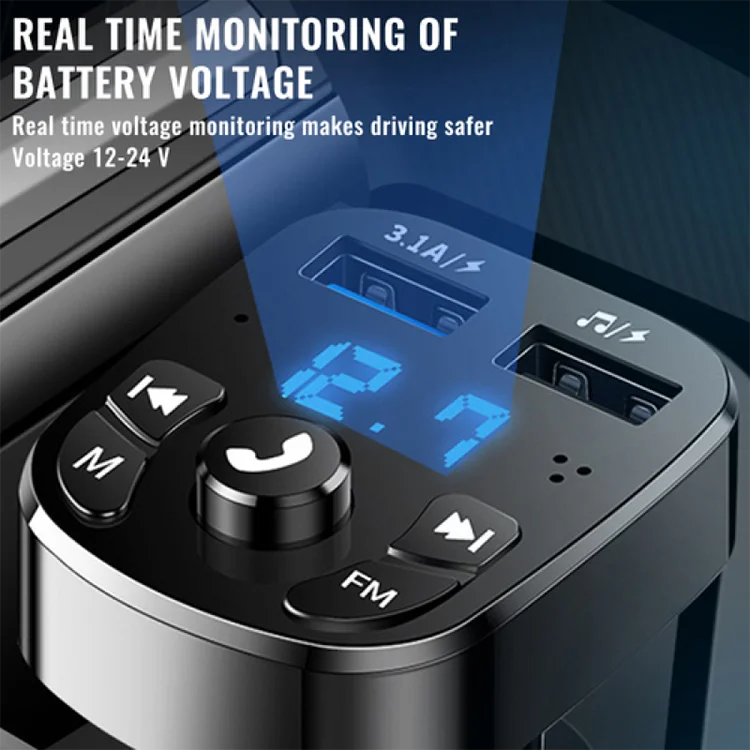 Car Bluetooth MP3 Player Car FM Transmitter Car Hands-Free Car Phone Music U Disk S394a81b67b06455b930ddd97d93b69e14