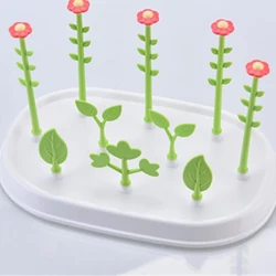 Cremalheira de secagem do bebê garrafa de alimentação crianças titular mamilo capa poeira prateleira cremalheiras de secagem forma flor armazenamento