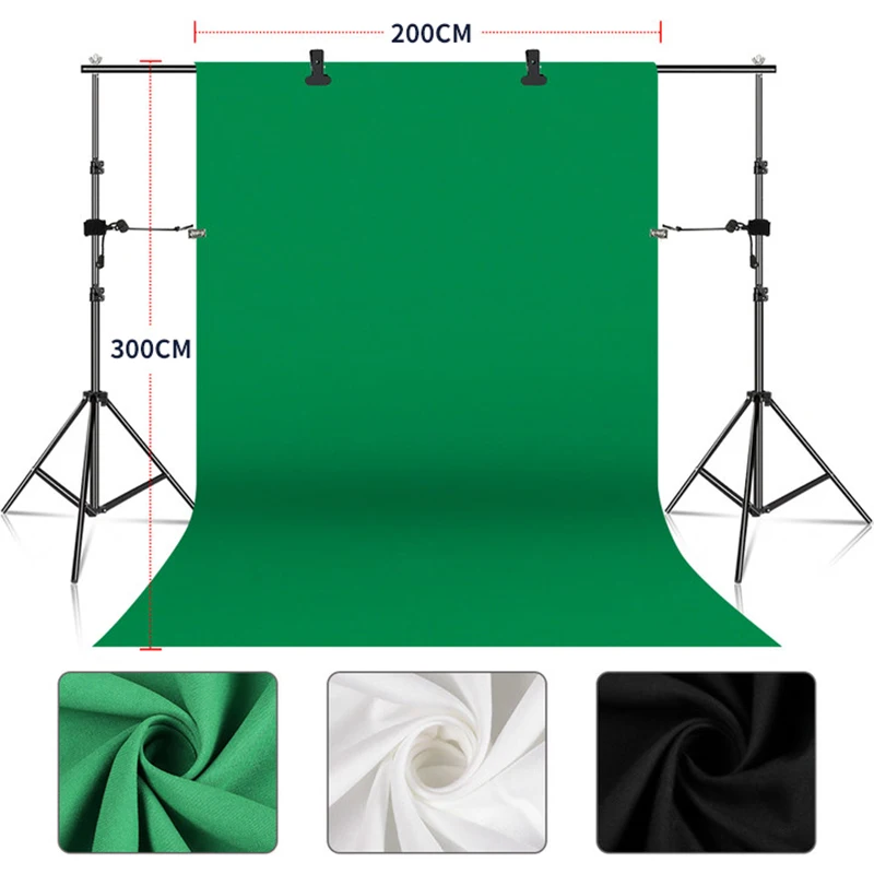 

SH Backdrop Only Cloth Green Screen Chroma Key Cotton Textile Fabric White Background For Photo Studio Photograph