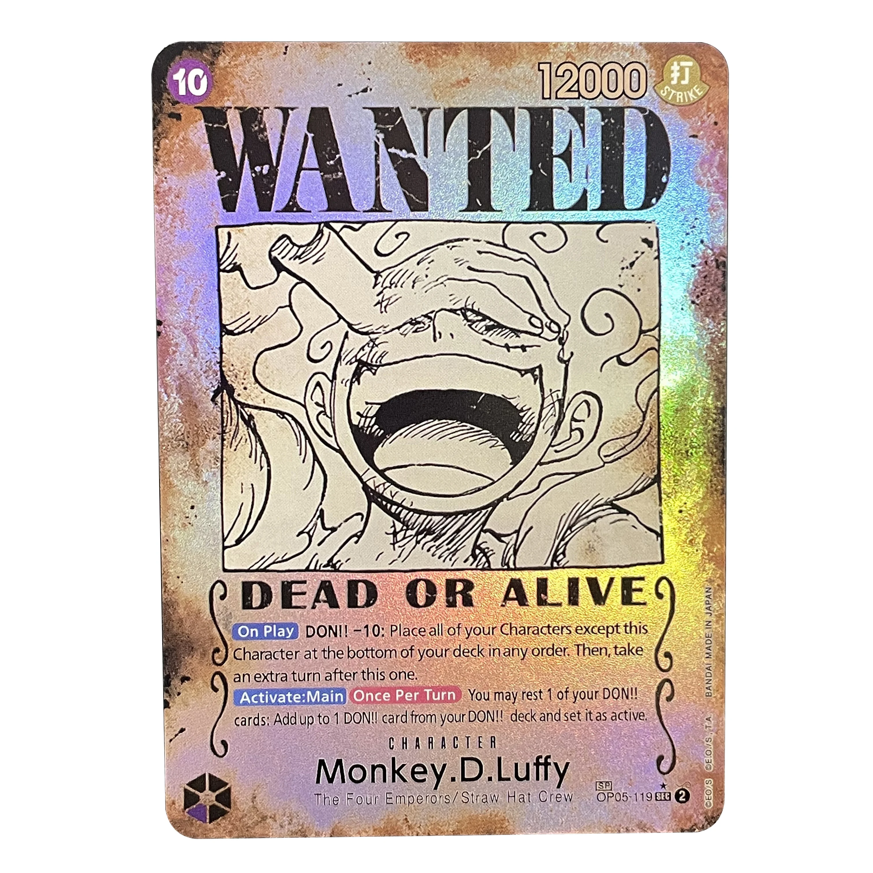 ONE PIECE Proxy Card Monkey D Luffy SP-OP05-119 SEC WANTED Poster Alt  Art/Secret Rare OPCG TCG Super Rare Foil Cards - AliExpress