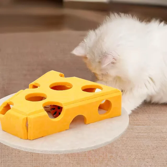 Interactive Cat Puzzle Plaything Puzzle Felt Box For Indoor Cats Kitten Mental Training Tools Hide And Seek Cat Agility Toys 5