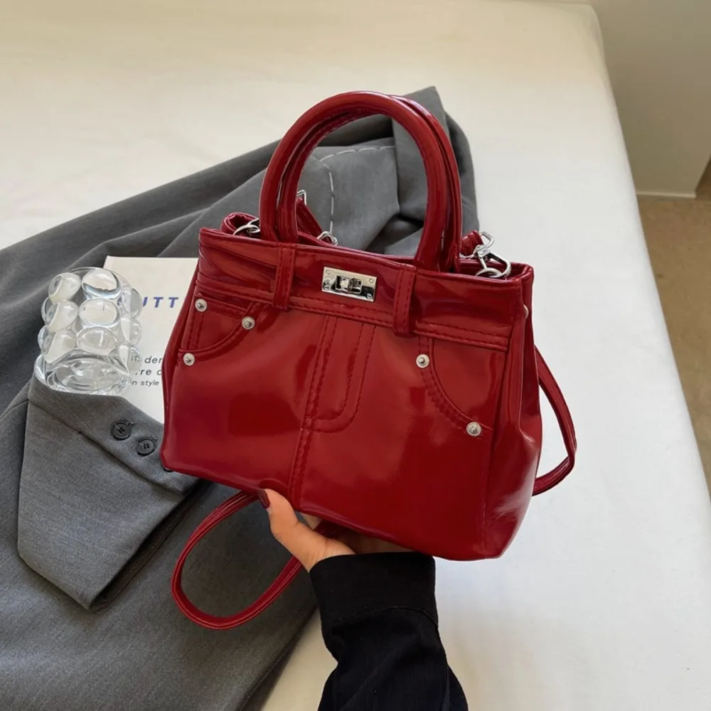 حقيبة دلو جلدية ناعمة للنساء، بتصميم سلسلة كبير، م...