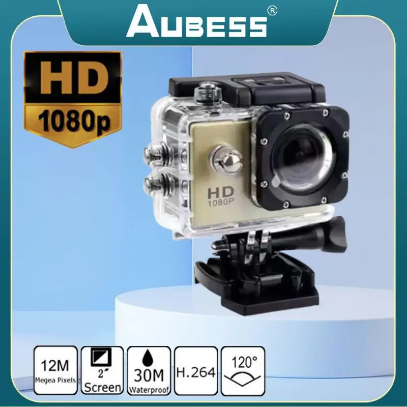 새로운 액션 카메라 HD 1080P 32 기가 바이트 야외 스포츠 액션 캠코더 야외 1.5 인치 DV 비디오 카메라 헬멧 비디오 녹화 웹캠