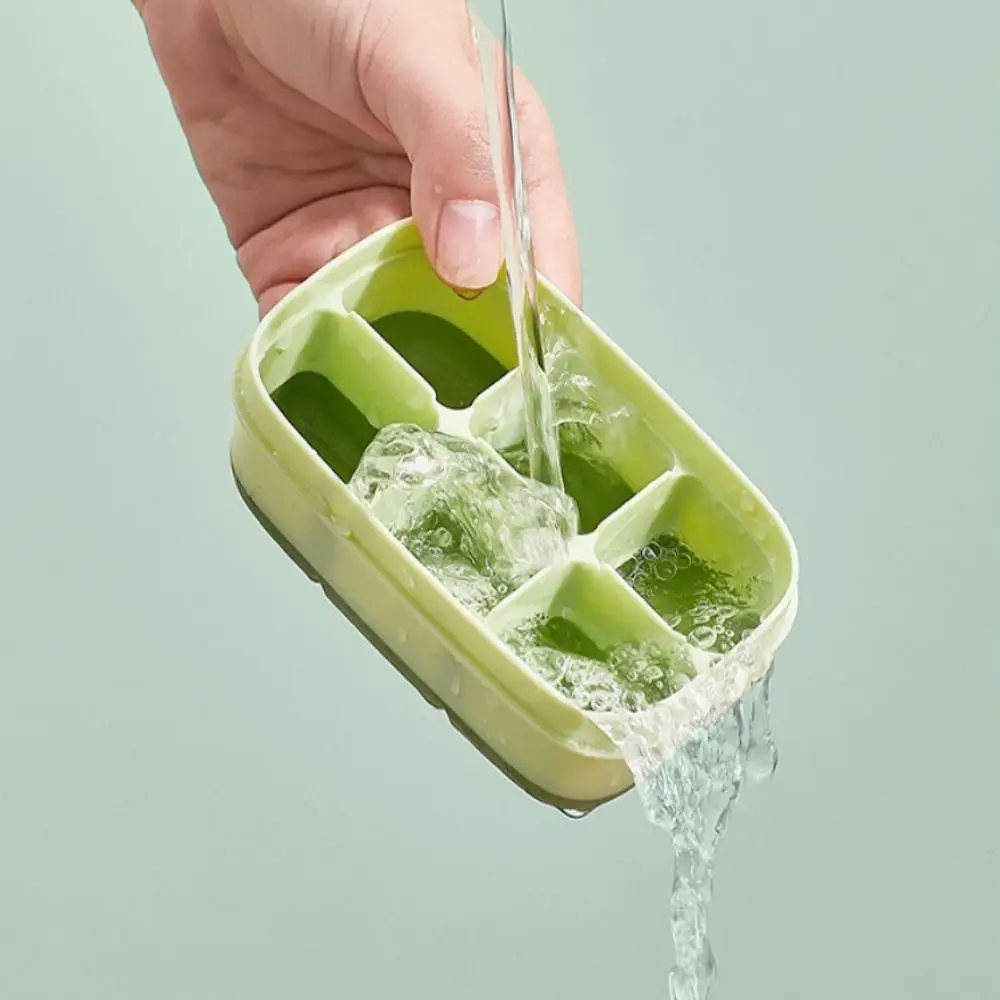 High Quality 6 Grids Ice Cube Mold Easy To Release with Lid Freezer Ice Tray DIY Tools Maker Cube Storage Box