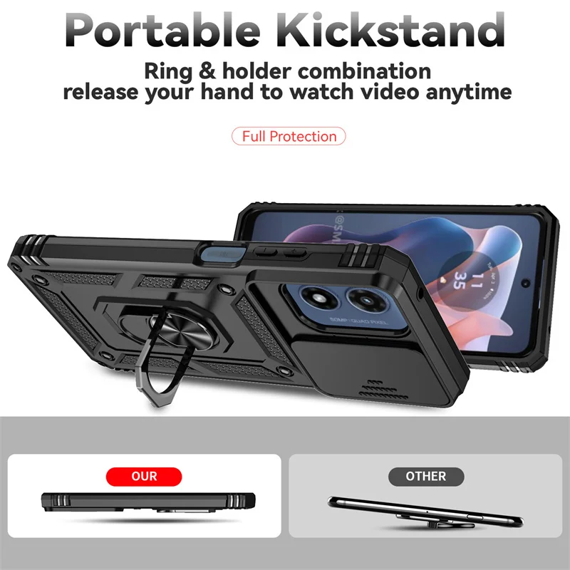 Enhanced Armor Case with Magnetic Ring Holder – Ultimate Protection Phone Cover