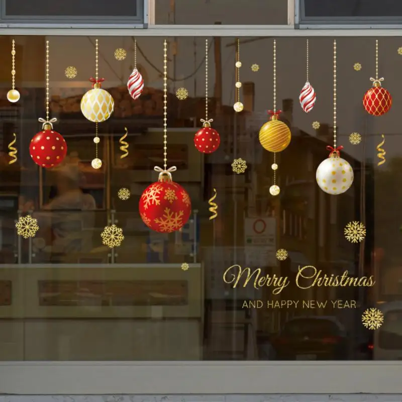 Christmas Window Stickers Wall Ornaments Christmas Decoration Mirror Sticker