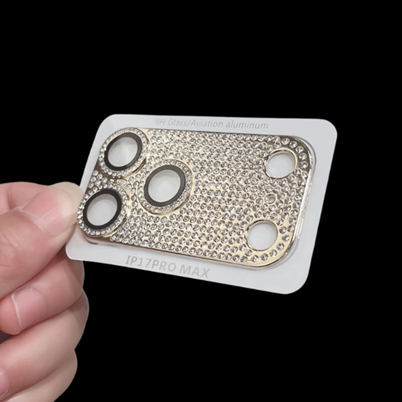 Diamond Camera Lens Protector with Glitter - Scratch-Resistant Cover